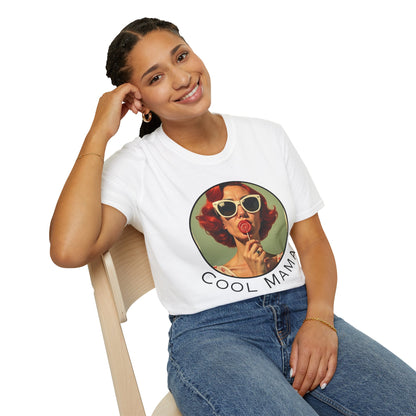 Cool Mama Vintage-Inspired Unisex T-Shirt | Softstyle Tee for Trendy Moms