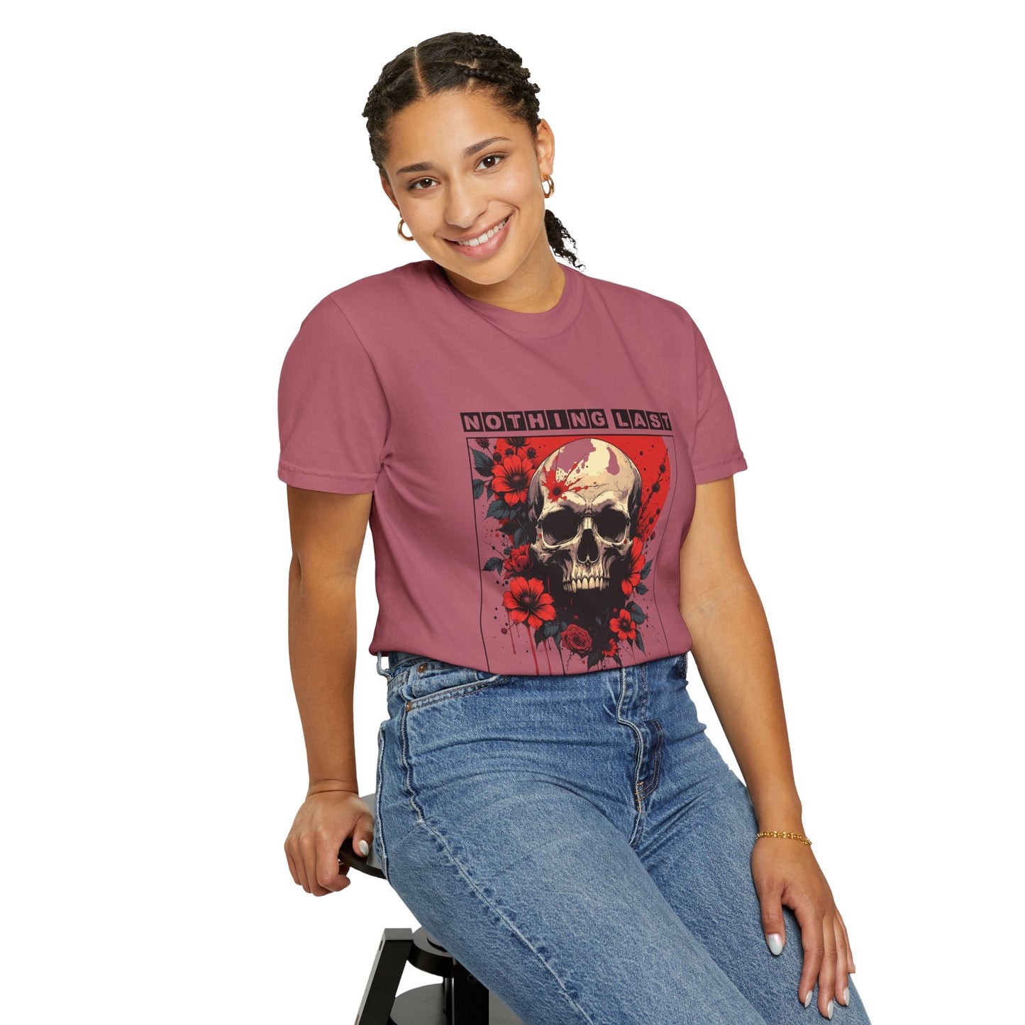 Edgy Skull Graphic T-Shirt - Unique Casual Wear, Unisex Streetwear, Gift for Music Lovers, Halloween Costume, Forever Quote Tee