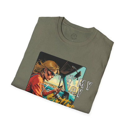 In My Element Graphic T-Shirt | Unisex Softstyle Tee,woman driving