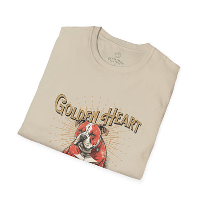 Golden Heart Bulldog Unisex Softstyle T-Shirt