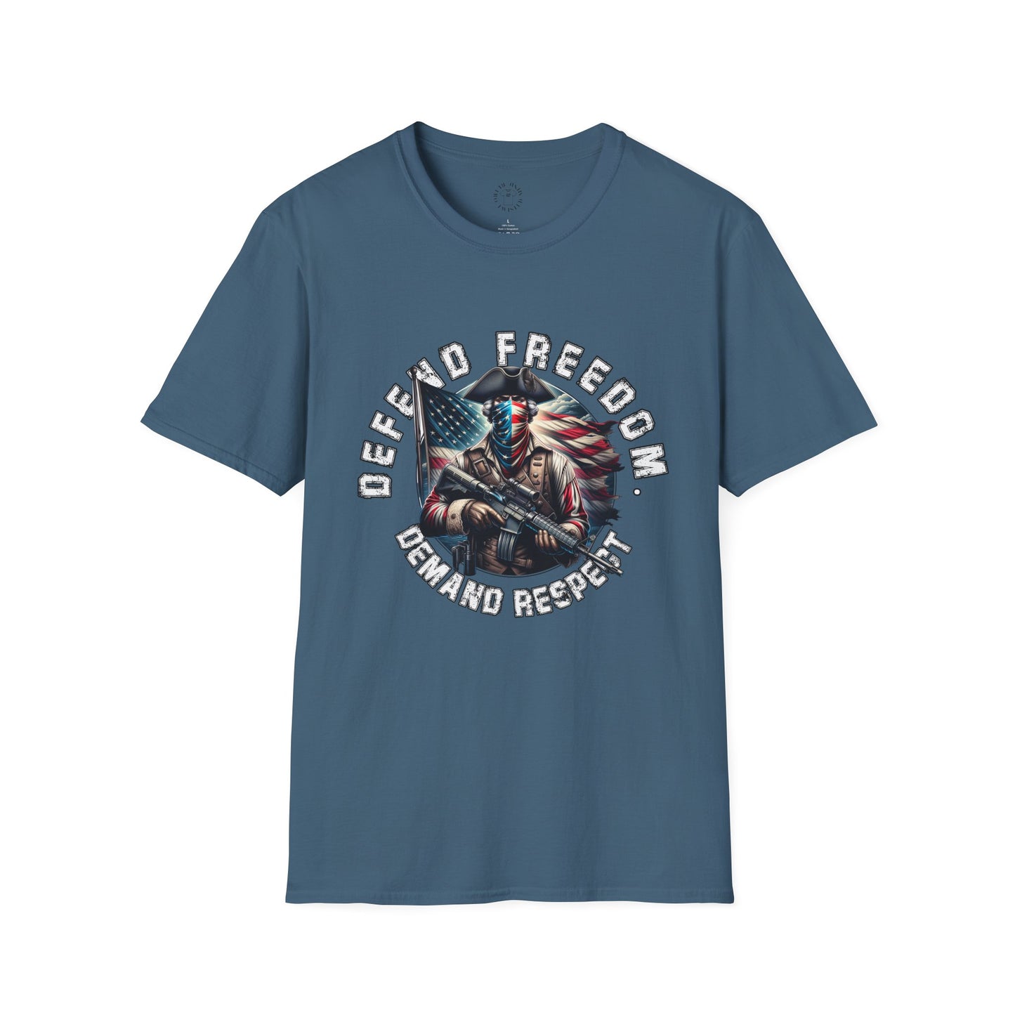 Defend Freedom Unisex Softstyle T-Shirt - Patriotic Graphic Tee