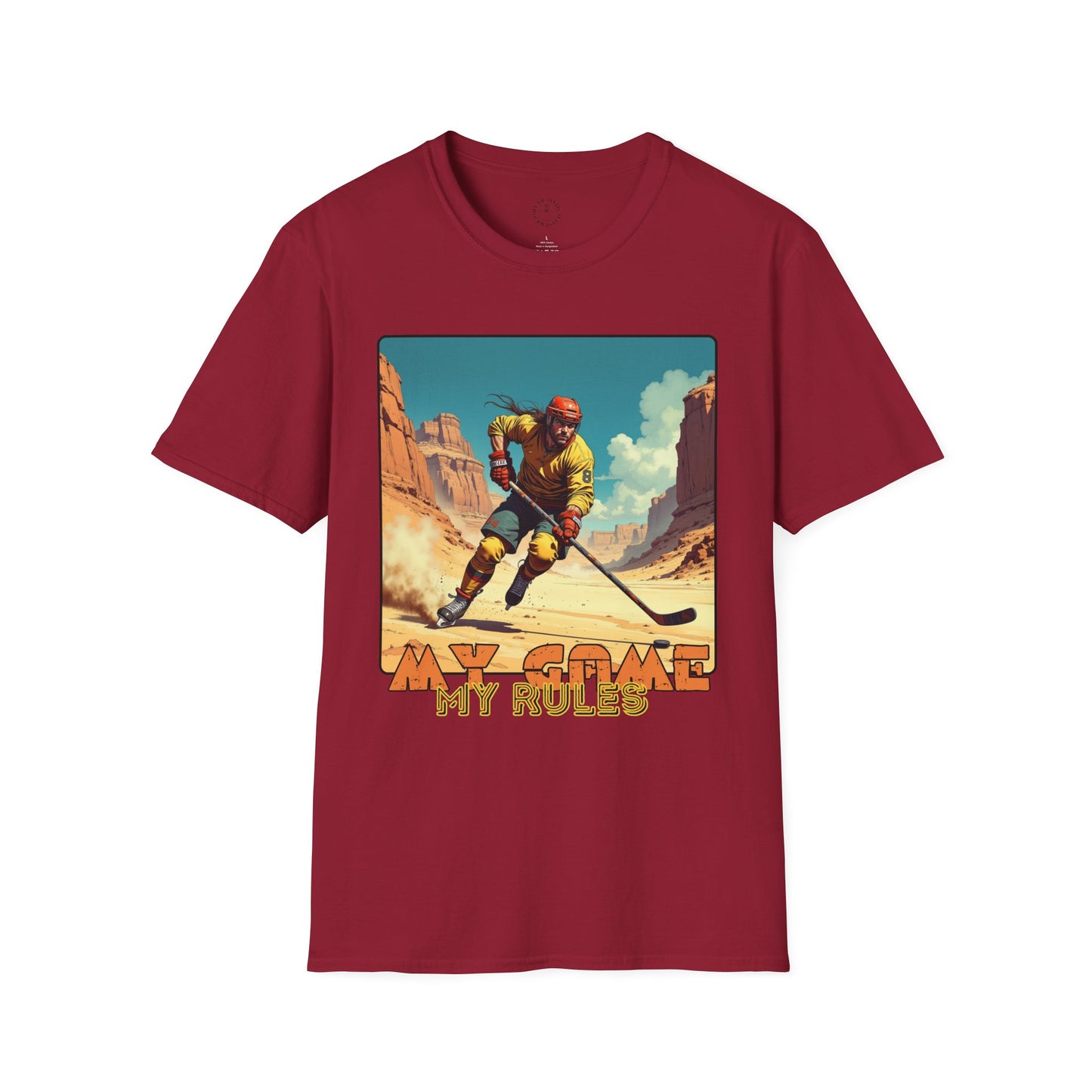 Retro Gamer Unisex Softstyle T-Shirt - 'My Game, My Rules' hockey ,sport