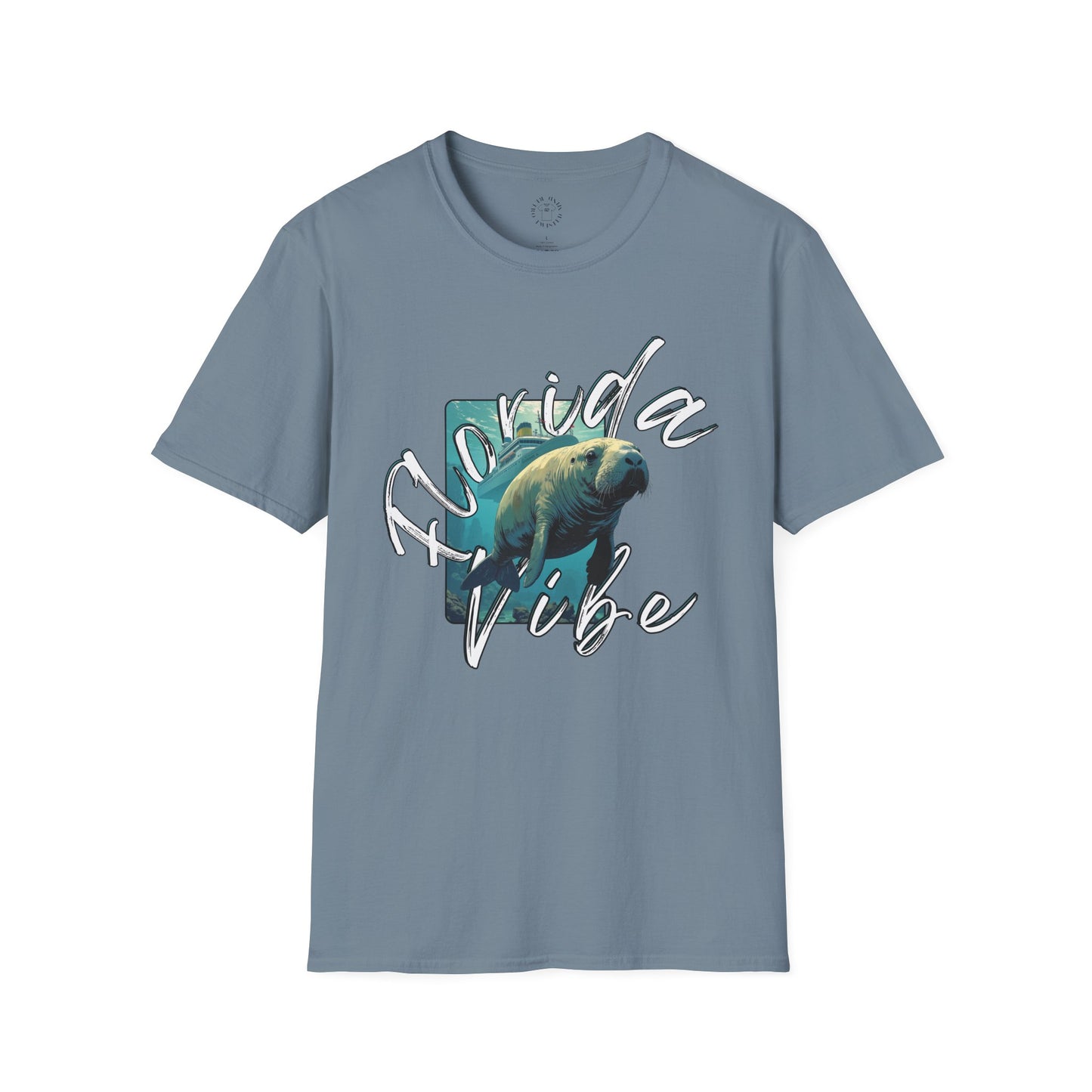 Florida Vibe Unisex Softstyle T-Shirt - Casual Beachwear Tee, manatee