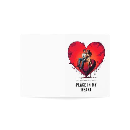 Romantic Greeting Cards - "Place in My Heart" - Perfect for Love Notes, Anniversaries, and Valentine's Day (1, 10, 30, 50 pcs)