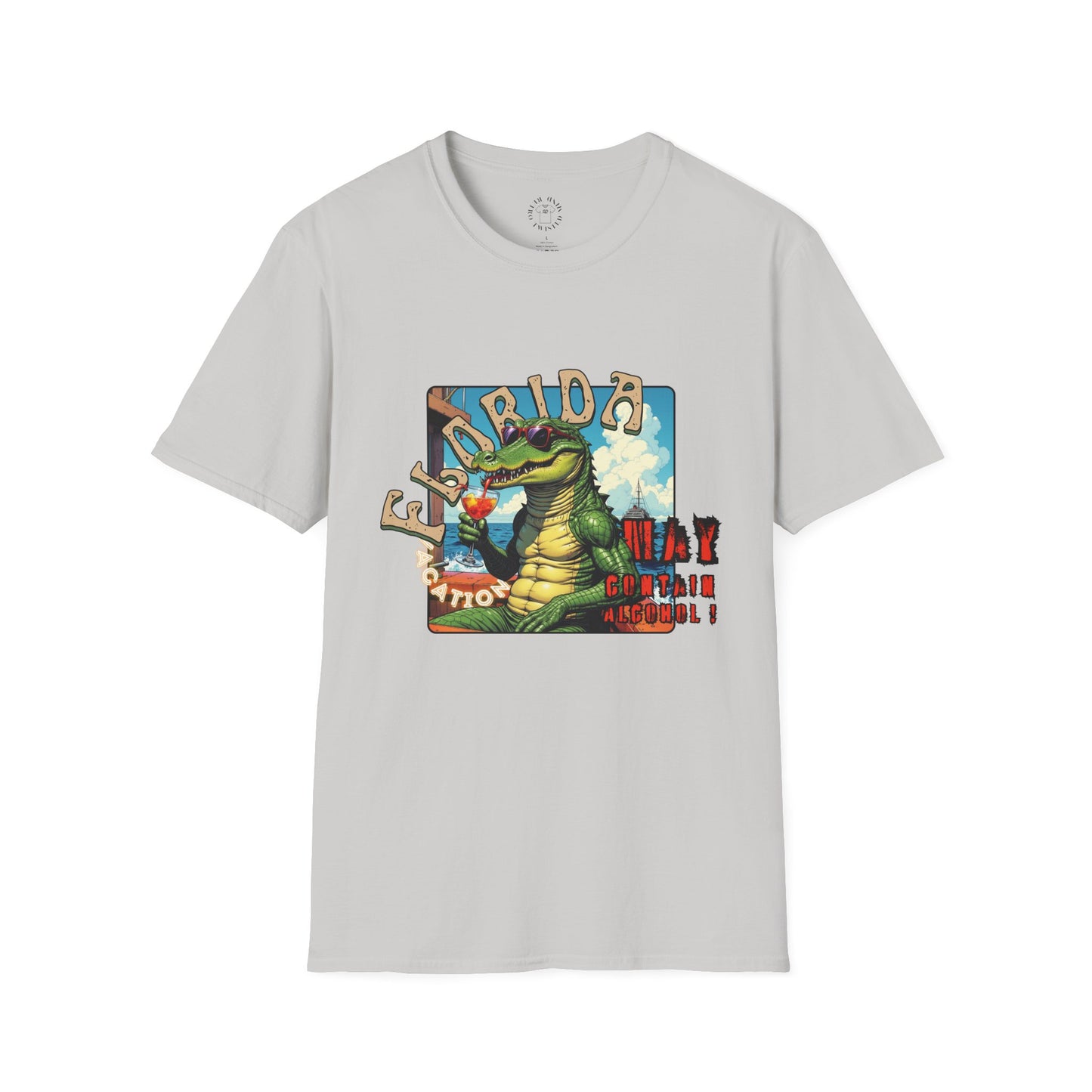 Florida Alligator Unisex Softstyle T-Shirt - Retro Vibe Casual Tee,vacation ,florida,