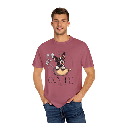 Coffee Pup Unisex Garment-Dyed T-shirt