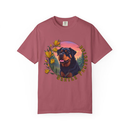 Gentle Protection Unisex Garment-Dyed T-shirt | Dog Lover Gift | Floral Design