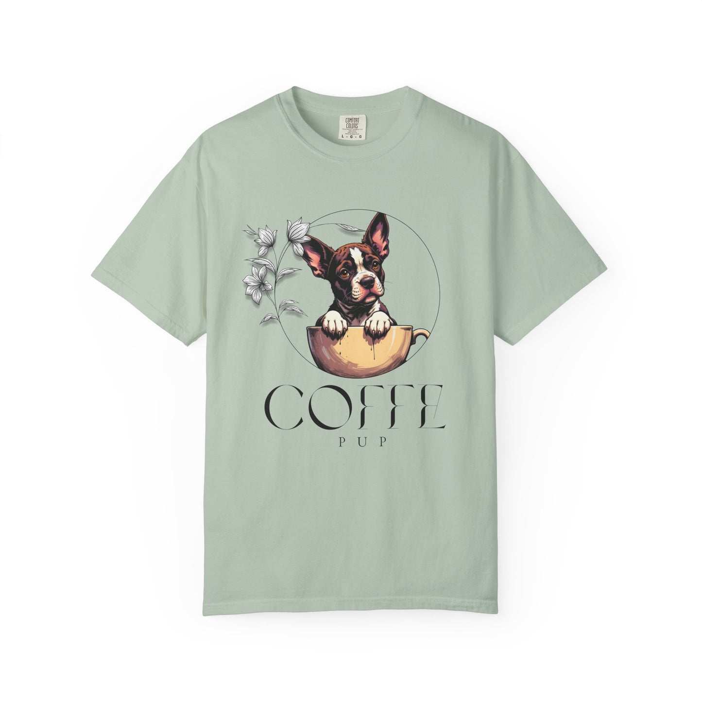 Coffee Pup Unisex Garment-Dyed T-shirt