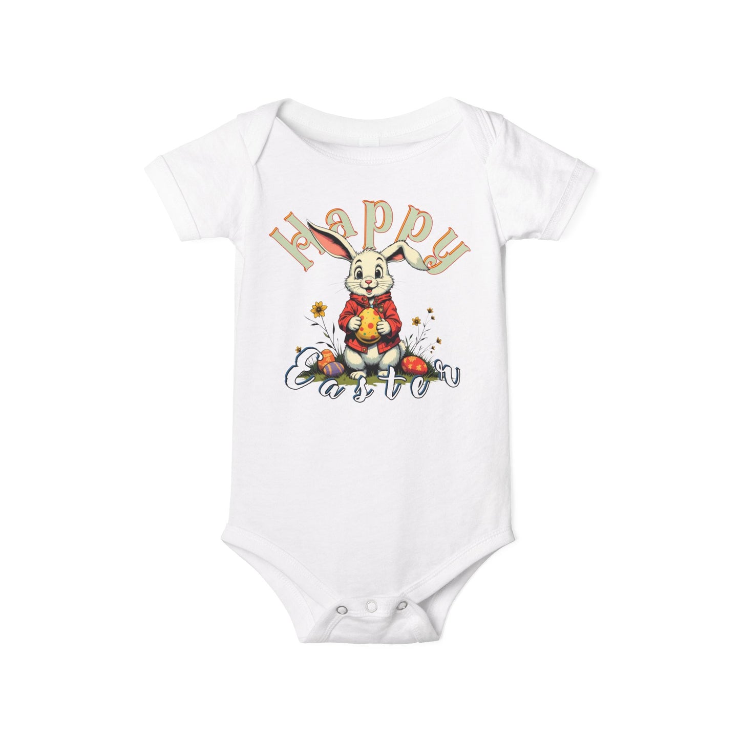 Happy Easter Infant Jersey One Piece,baby