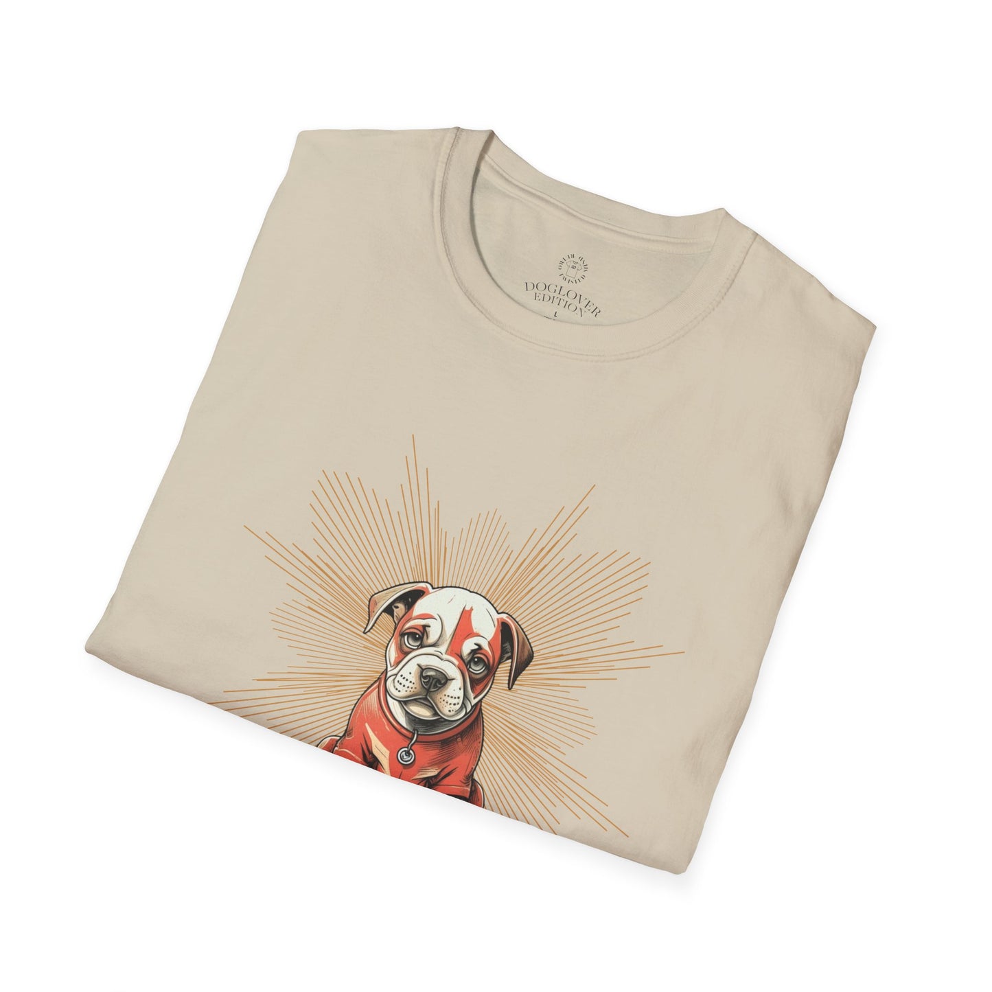 Golden Heart Dog Art Unisex T-Shirt, Animal Lover Gift, Pet Enthusiast Tee, Casual Wear, Birthday Gift, Cute Dog T-Shirt