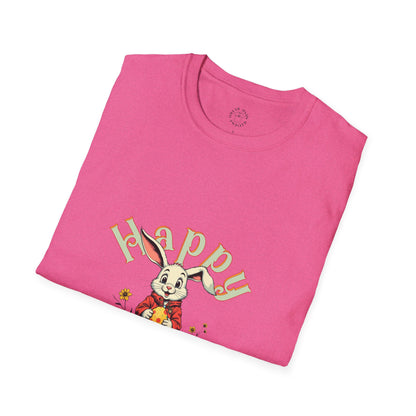 Happy Easter Unisex Softstyle T-shirt - Spring Celebration Tee,easter bunny