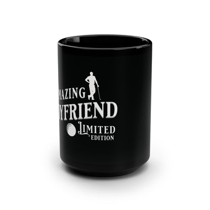 Amazing Boyfriend, Golf, Valentine's  day gift for him .Black Mug