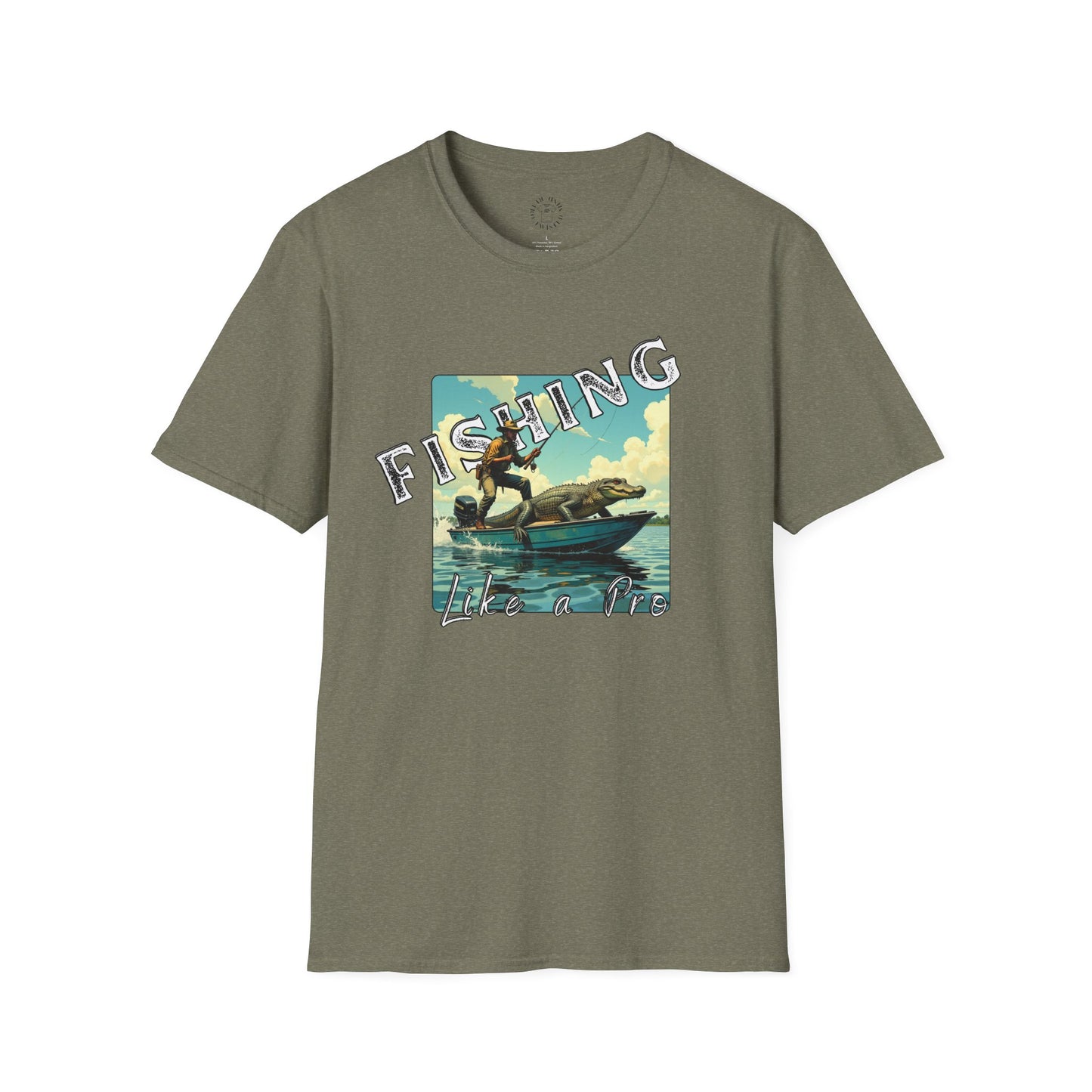 Fishing Like a Pro Unisex Softstyle T-Shirt - Perfect Gift for Anglers,gator,sport