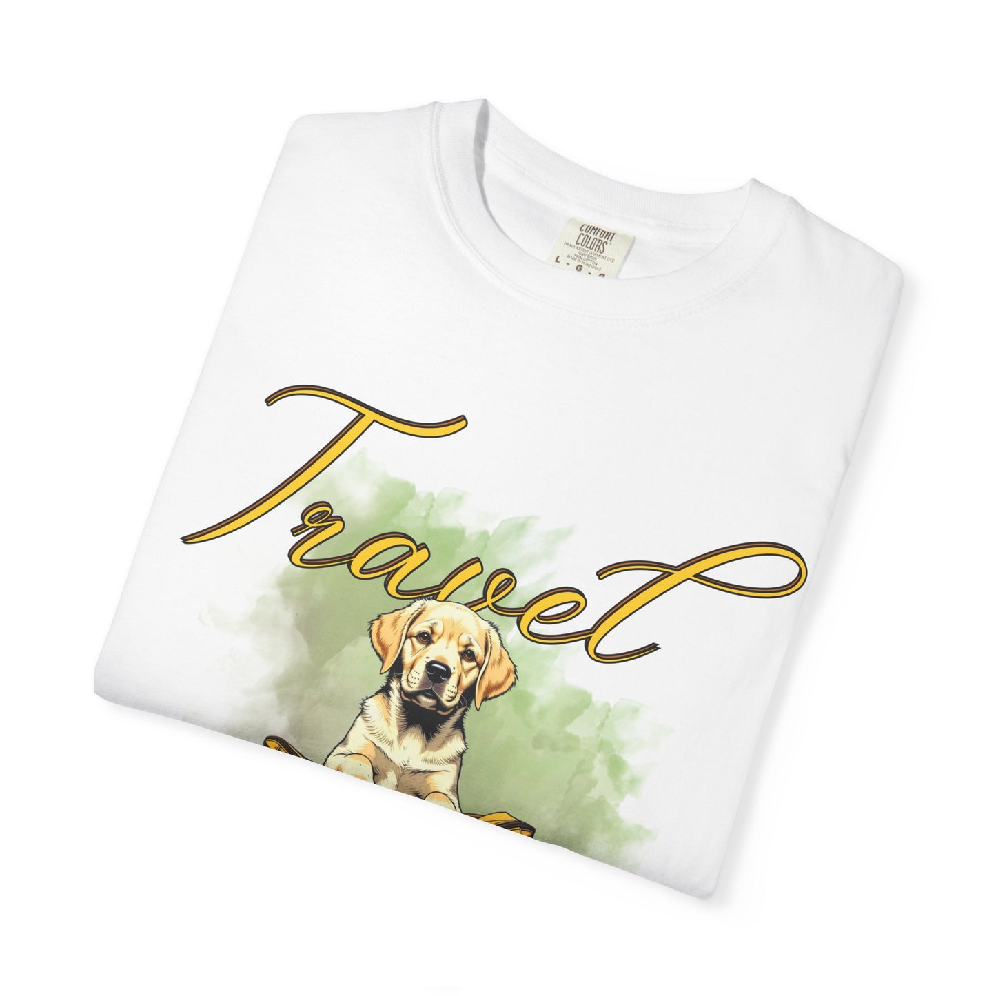 Travel Time Dog T-Shirt - Unisex Garment-Dyed Tee for Pet Lovers