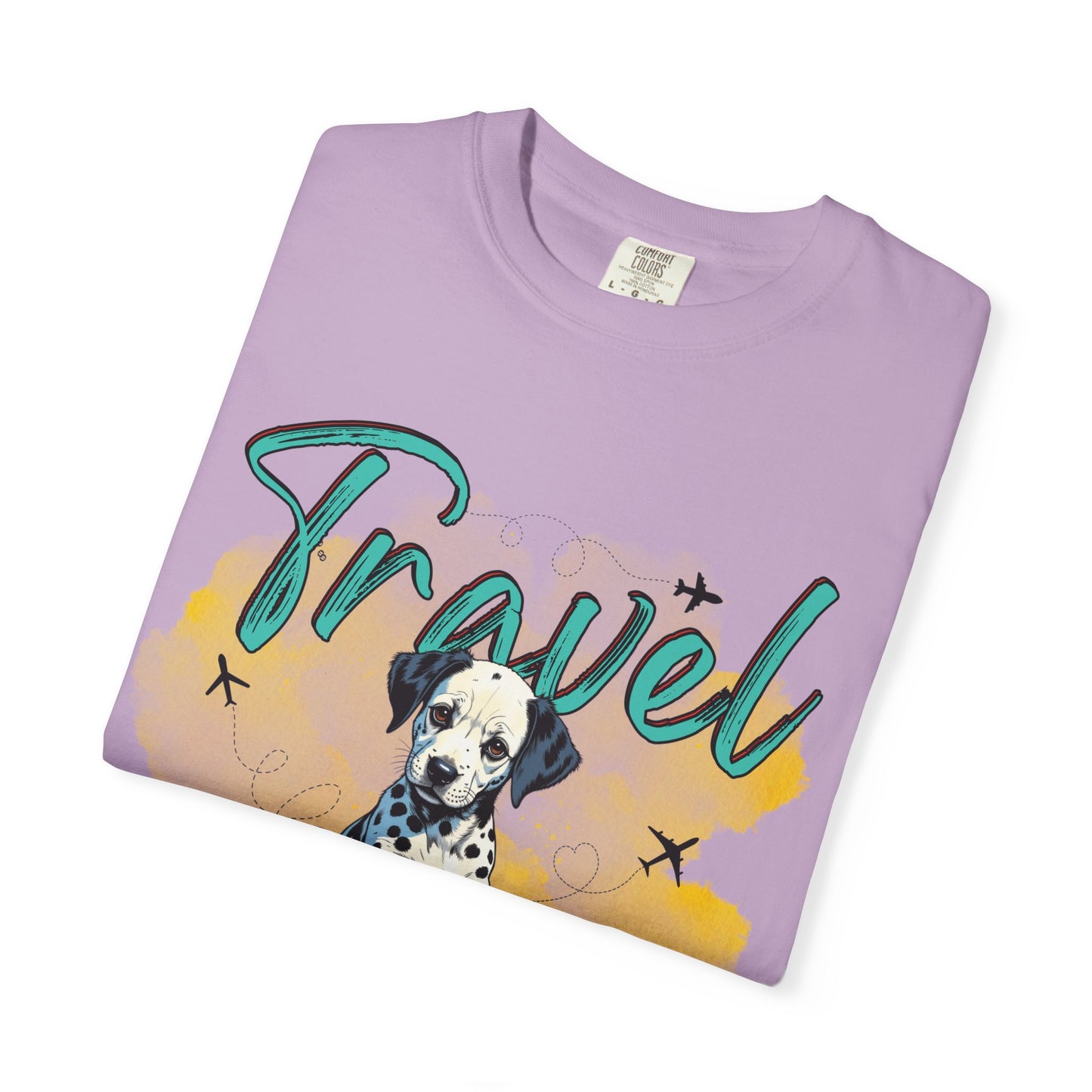 Travel Time Dog Graphic Unisex T-Shirt