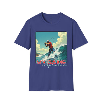 My Game Unisex Softstyle T-Shirt - Retro Golf Graphic Tee, golf, ocean,sport