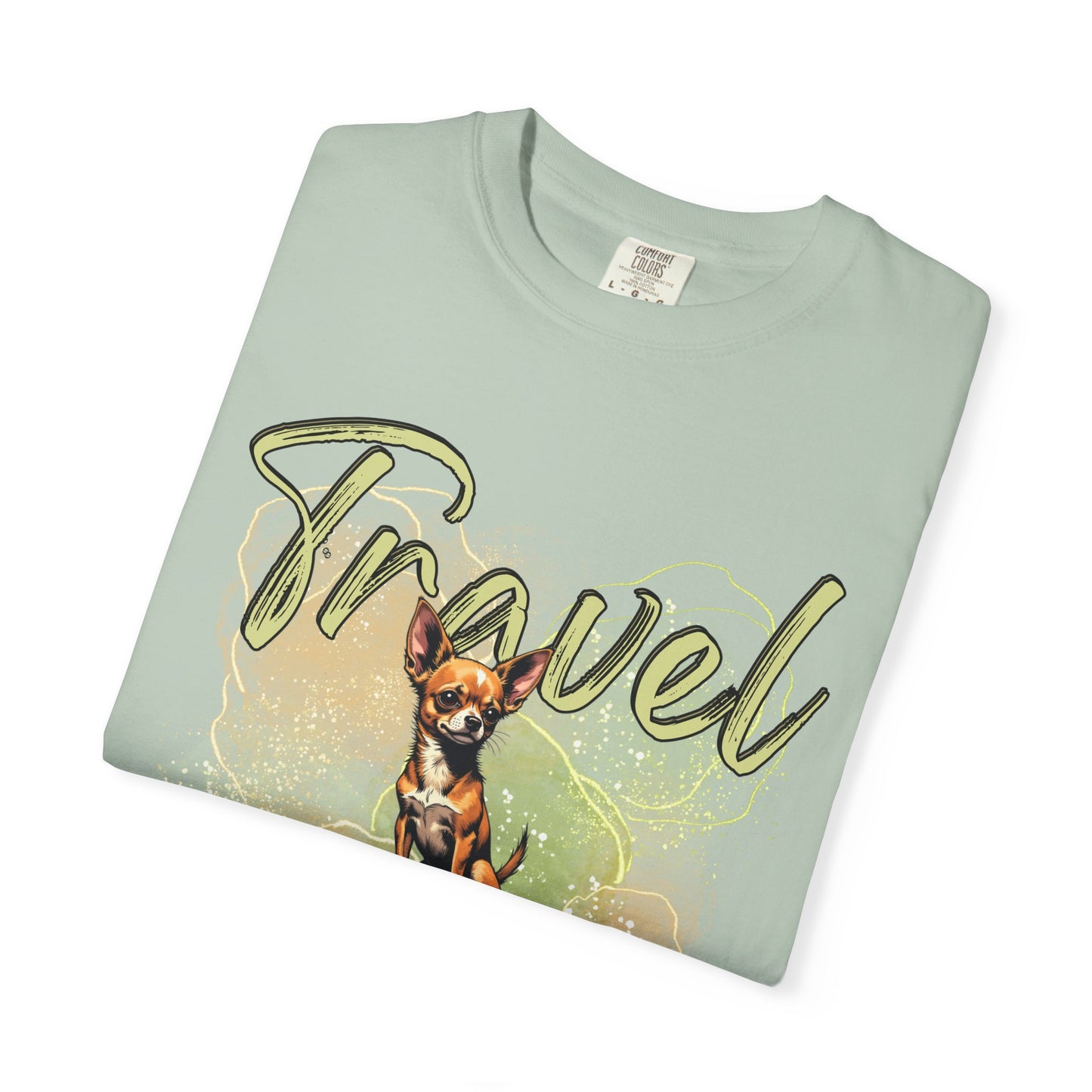 Travel Time Unisex Garment-Dyed T-Shirt - Cute Dog Design for Animal Lovers