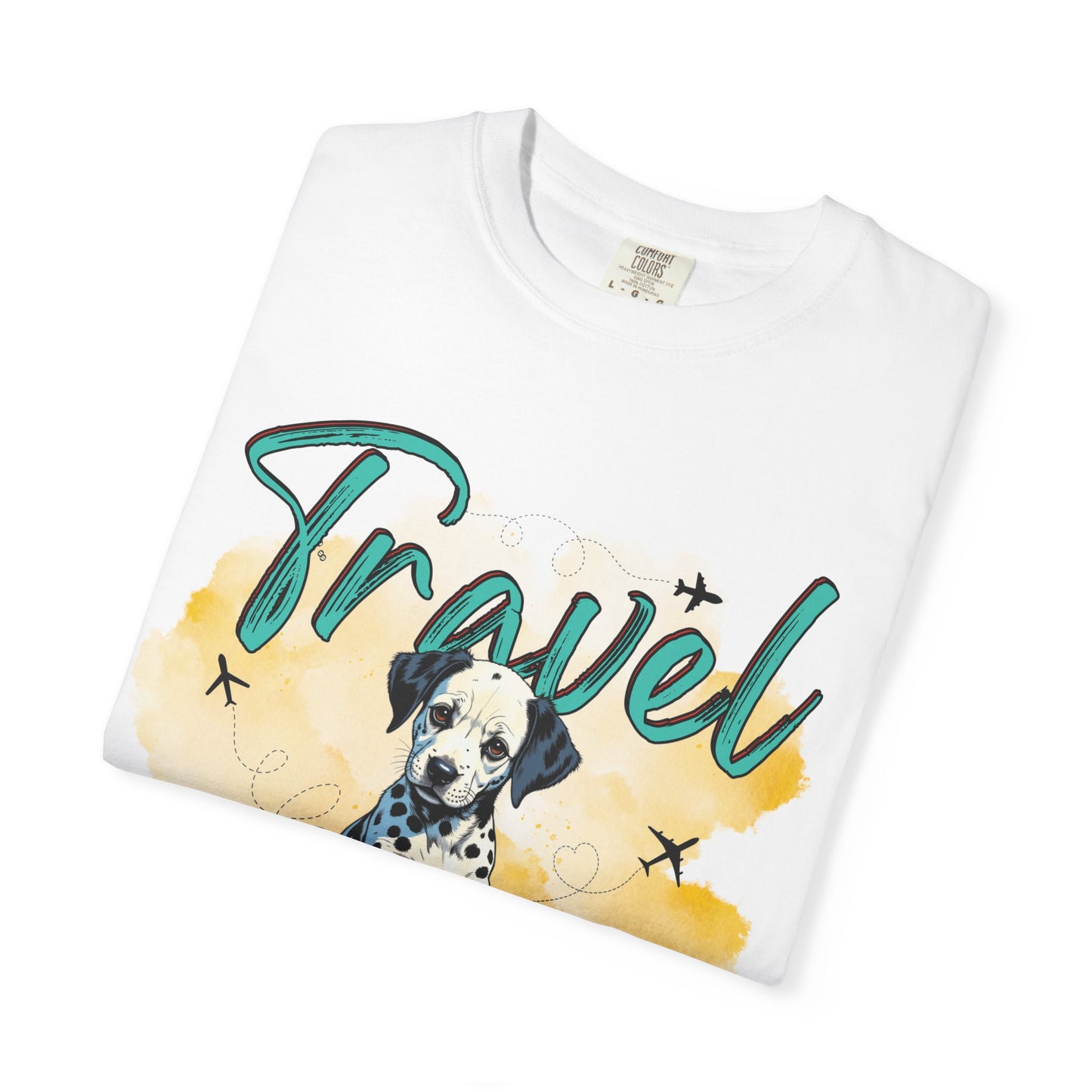 Travel Time Dog Graphic Unisex T-Shirt