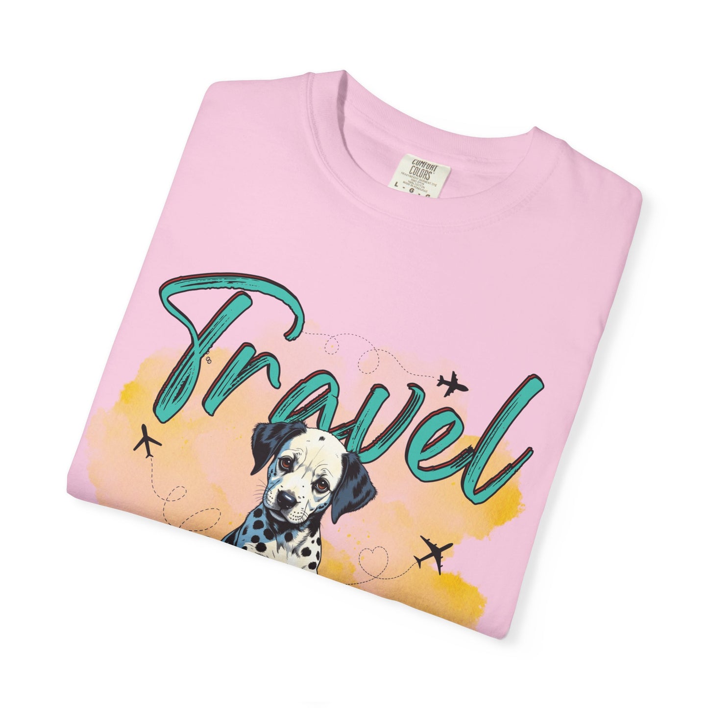 Travel Time Dog Graphic Unisex T-Shirt