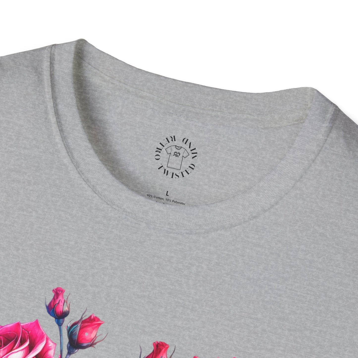 Floral Heart Open Unisex Softstyle T-Shirt.twisted.love