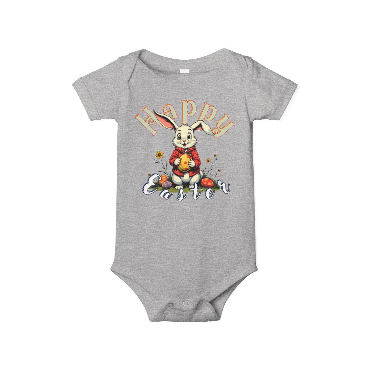 Happy Easter Infant Jersey One Piece,baby