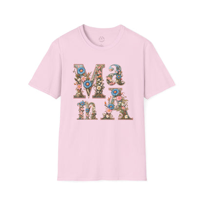 Floral Mama Unisex T-Shirt, Softstyle Tee, Casual Wear, Gift for Mother day,mama