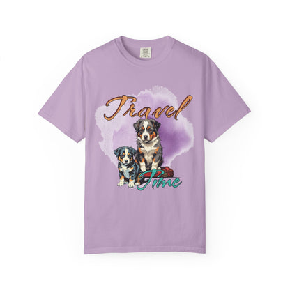 Travel Time Dog Lovers Unisex T-Shirt, Vintage Pet Tee, Dog Travel Shirt, Cute Pet Lover Gift, Animal Adventure Apparel