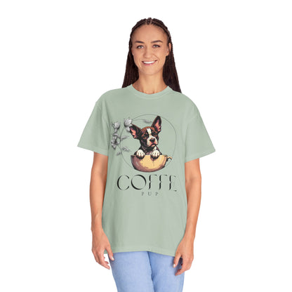 Coffee Pup Unisex Garment-Dyed T-shirt