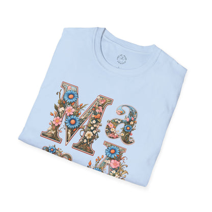 Floral Mama Unisex T-Shirt, Softstyle Tee, Casual Wear, Gift for Mother day,mama
