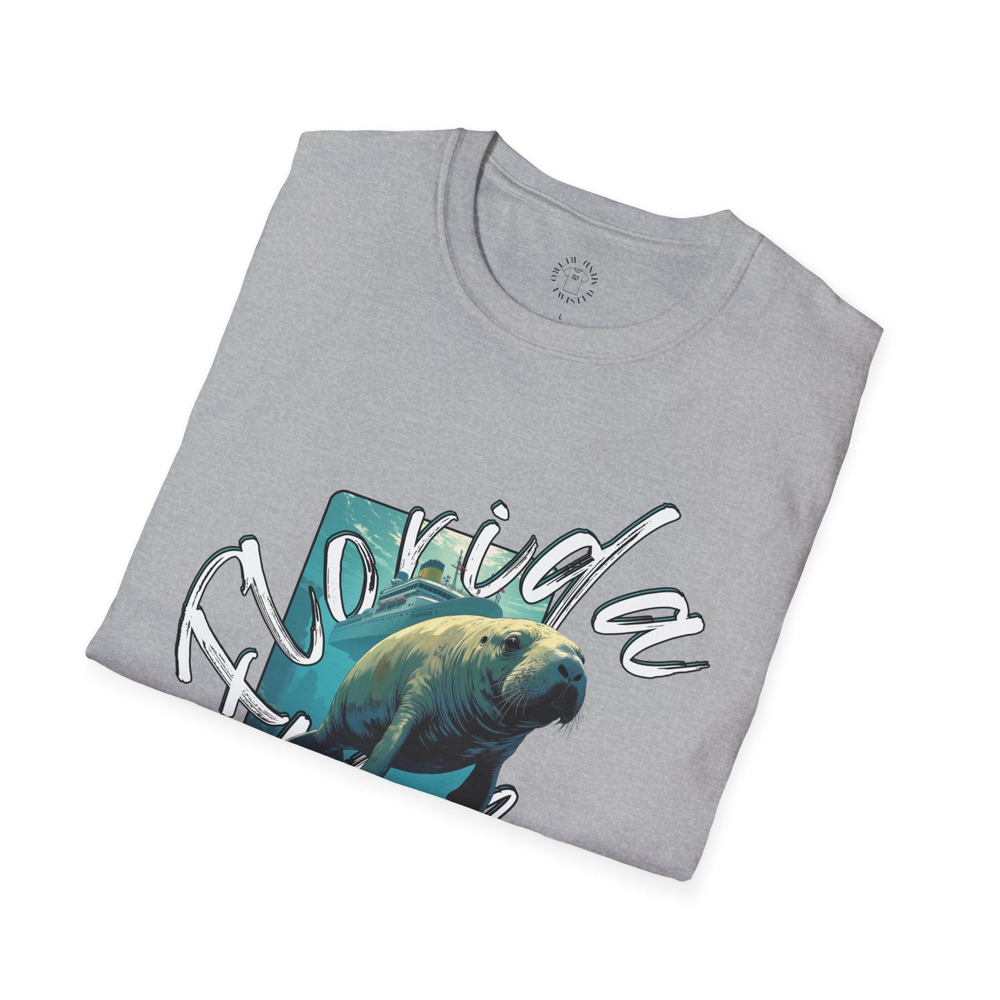 Florida Vibe Unisex Softstyle T-Shirt - Casual Beachwear Tee, manatee