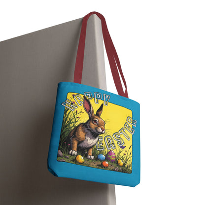 Happy Easter Tote Bag - Vibrant Bunny Design for Spring Celebrations, Easter bunny