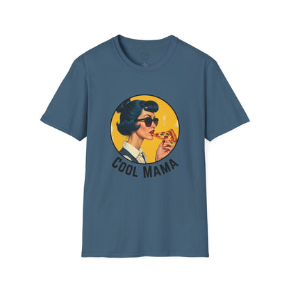 Cool Mama Unisex Softstyle T-Shirt - Retro Chic Pizza Lover Tee,mom