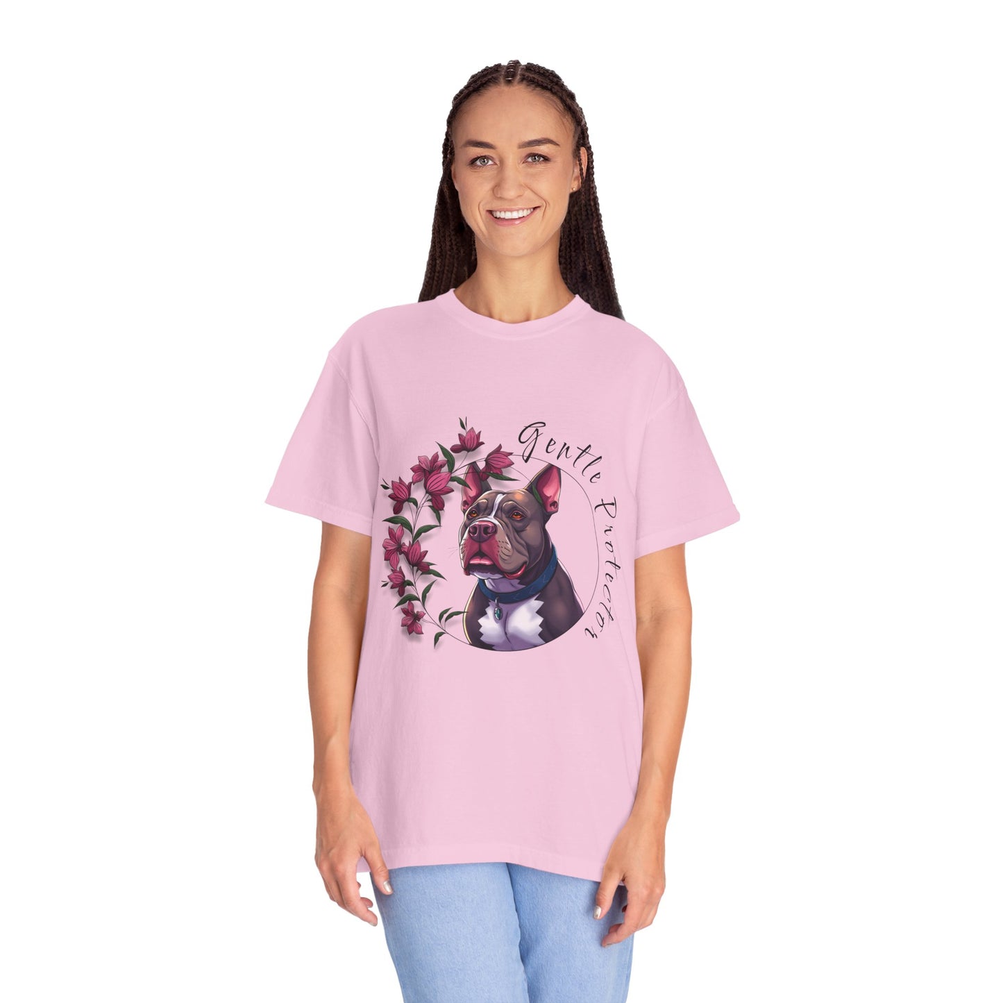 Gentle Protector Dog T-Shirt, Animal Lover Gift, Pet Memorial Tee, Casual Wear, Gift for Dog Owners, Nature T-Shirt