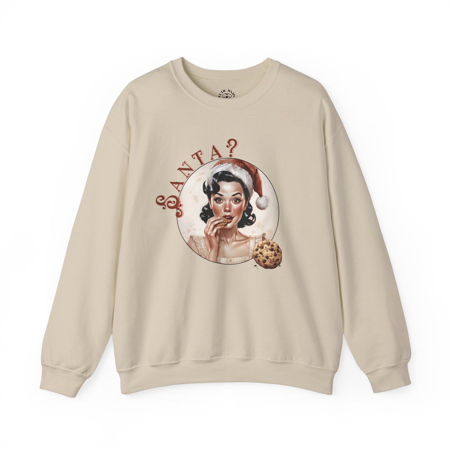 Funny Cookie Lover Sweatshirt - Retro Design - Santa? Christmas