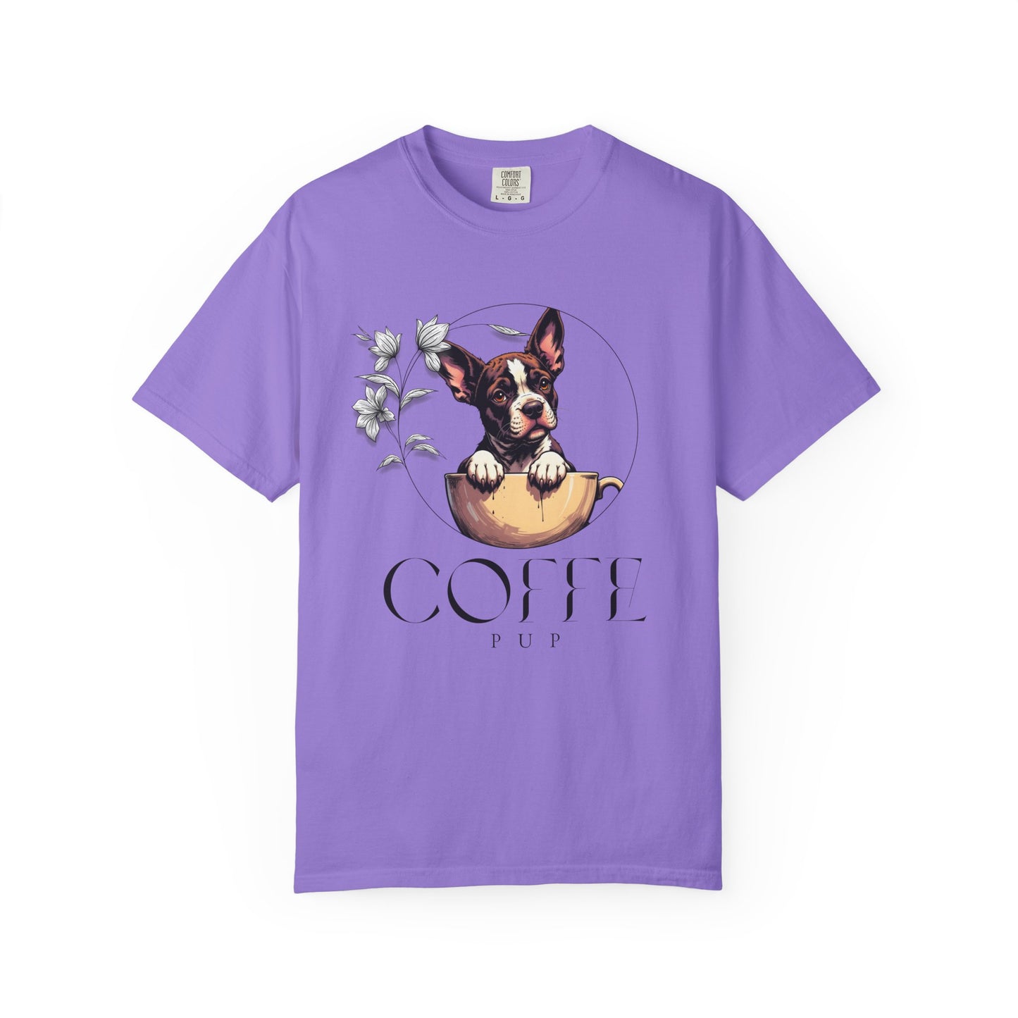 Coffee Pup Unisex Garment-Dyed T-shirt