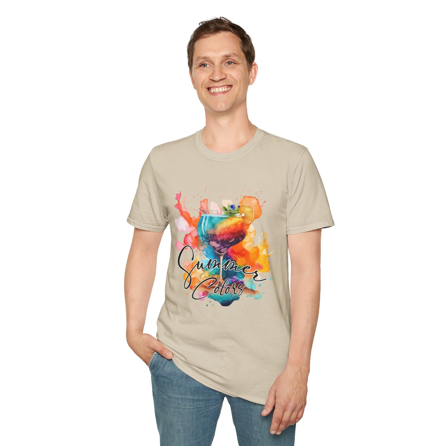 Colorful Artistic T-Shirt with Inspirational Design, Unisex Softstyle Tee, Gift for Art Lovers, Casual Wear, Birthday Gift Idea