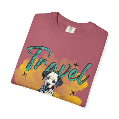 Travel Time Dog Graphic Unisex T-Shirt