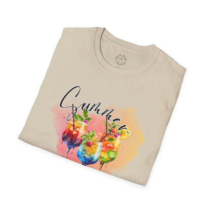 Colorful Floral Summer Unisex T-Shirt, Boho Shirt, Gift for Her, Vacation Tee, Festival Apparel, Summer Outfit