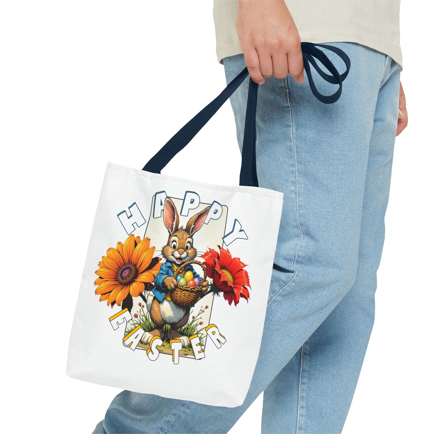Happy Easter Bunny Tote Bag - Perfect Spring Accessory, Easter bunny