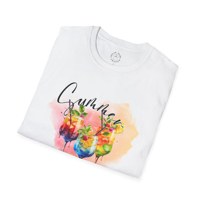 Colorful Floral Summer Unisex T-Shirt, Boho Shirt, Gift for Her, Vacation Tee, Festival Apparel, Summer Outfit