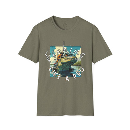 Fishing Like a Pro Unisex Softstyle T-Shirt,gator