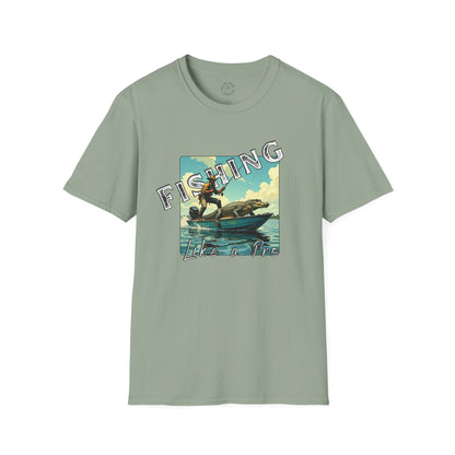 Fishing Like a Pro Unisex Softstyle T-Shirt - Perfect Gift for Anglers,gator,sport