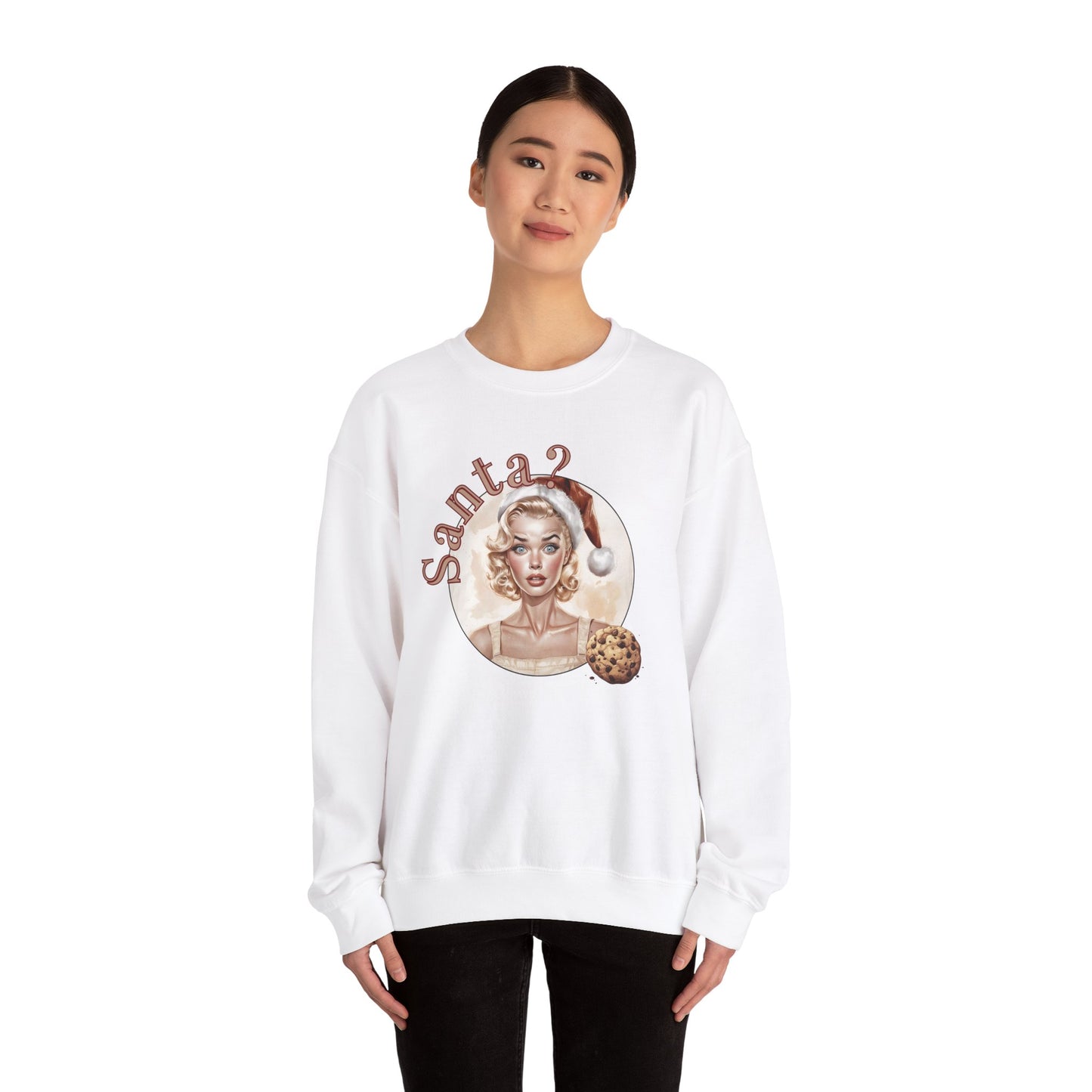 Funny Cookie Lover Sweatshirt - Retro Design - Santa? Christmas