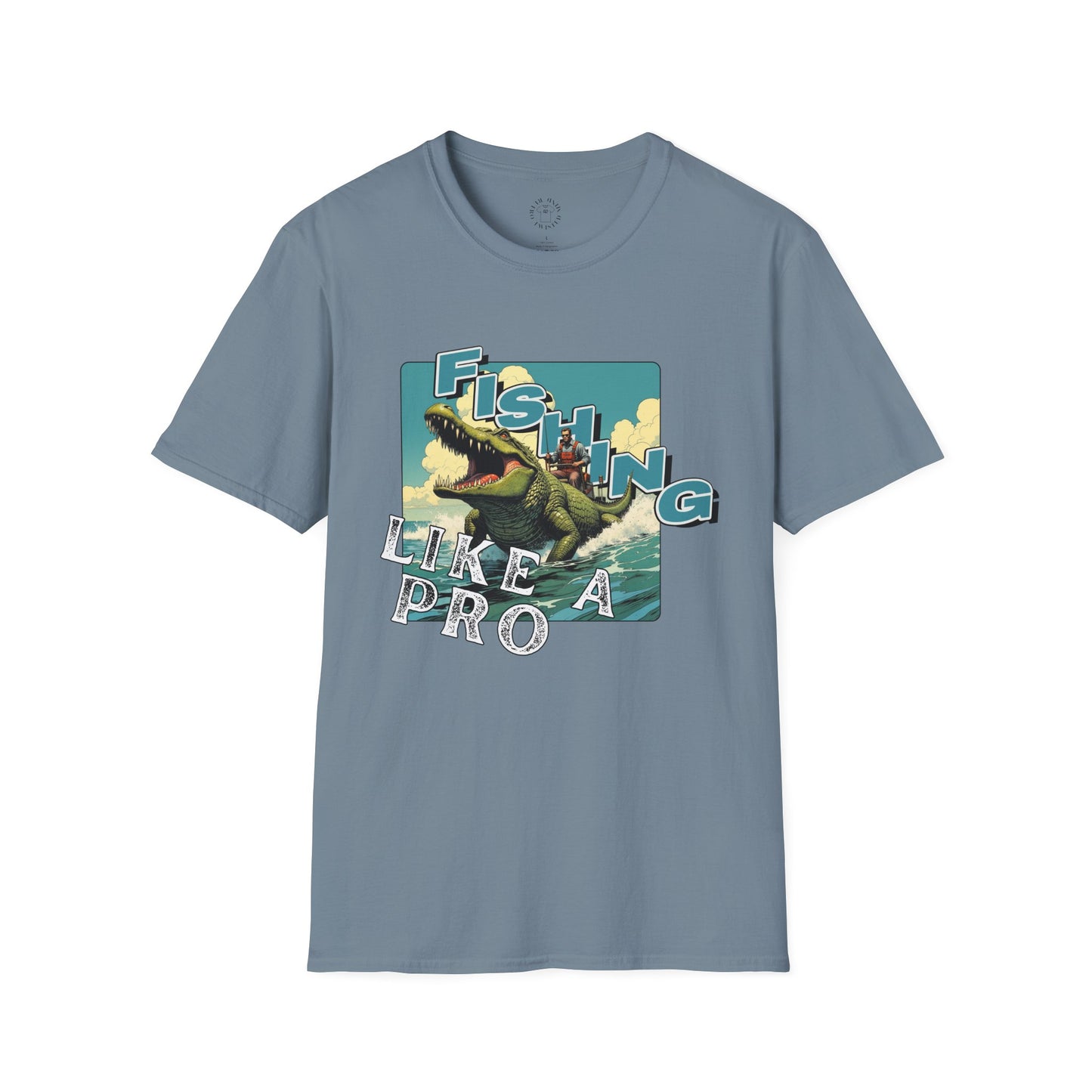 Fishing Like a Pro Unisex Softstyle T-Shirt - Perfect for Anglers & Outdoor Enthusiasts,gator