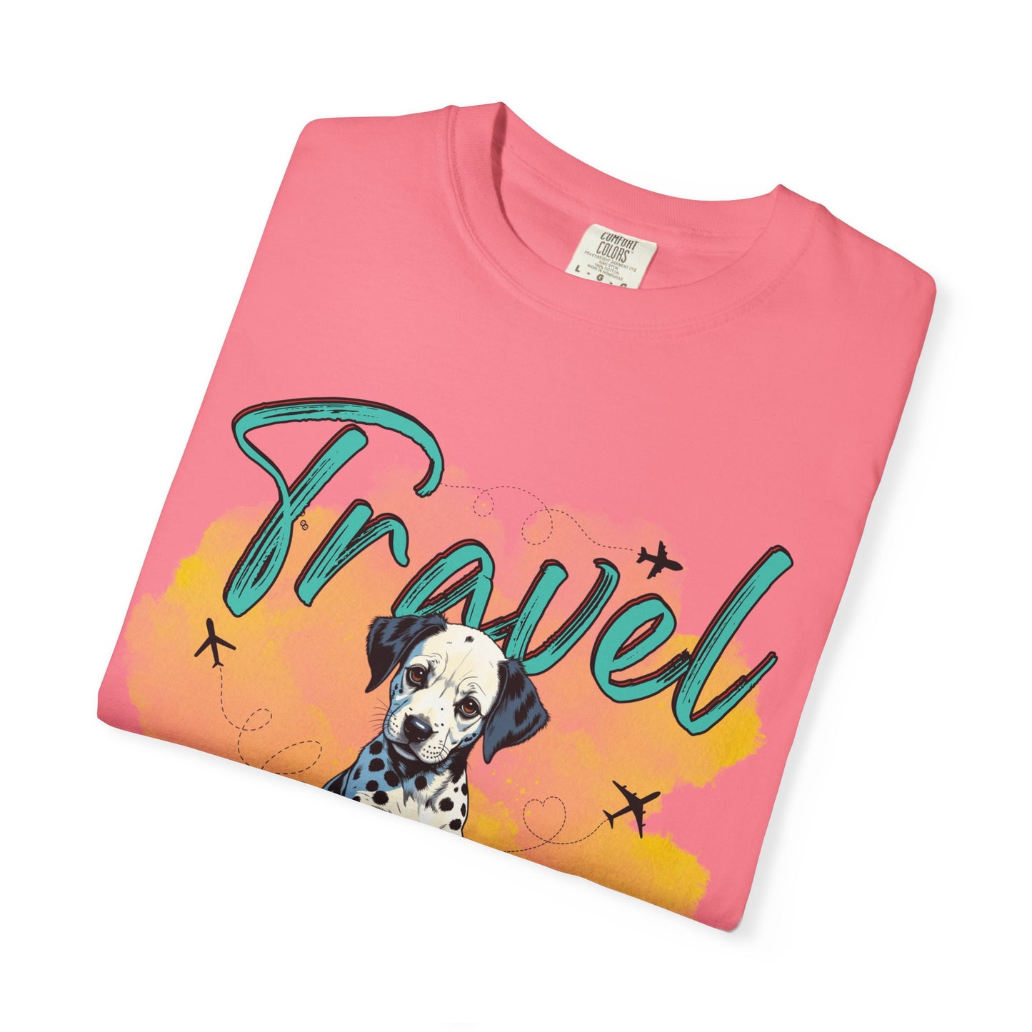 Travel Time Dog Graphic Unisex T-Shirt
