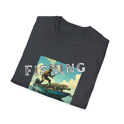 Fishing Like a Pro Unisex Softstyle T-Shirt - Perfect Gift for Anglers,gator,sport