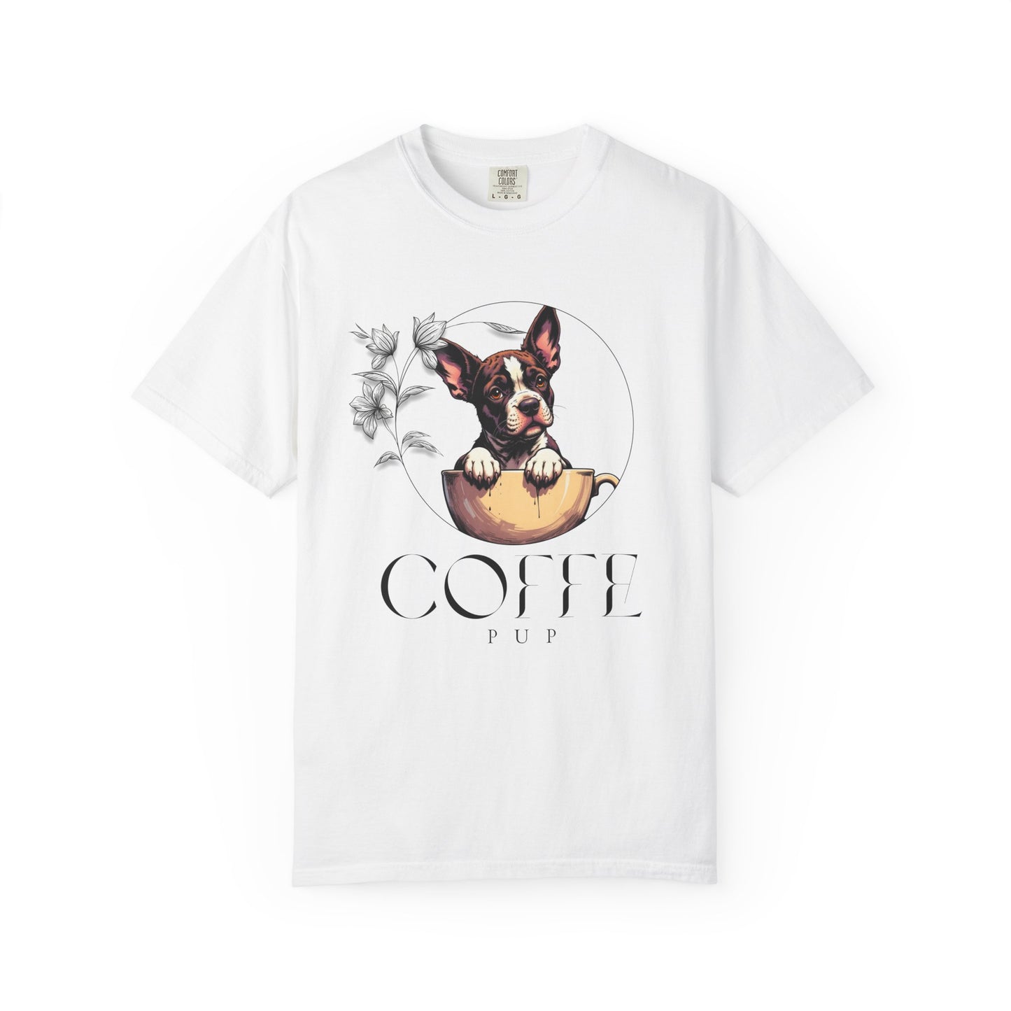 Coffee Pup Unisex Garment-Dyed T-shirt