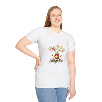 Happy Easter Unisex Softstyle T-shirt - Spring Celebration Tee,easter bunny